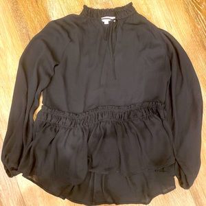 Loft sheer black blouse